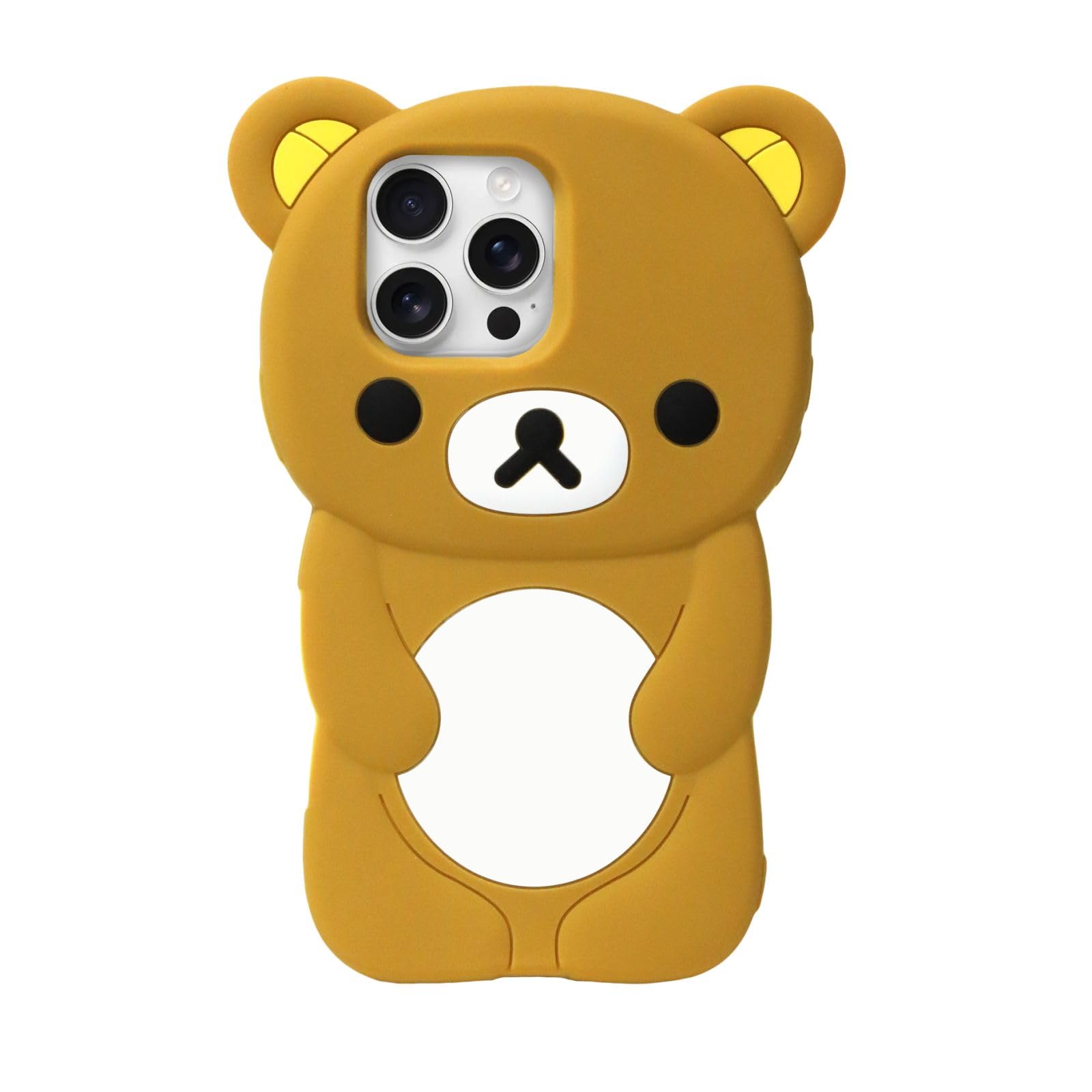 ベアフォクシーイラストレーション iPhone 16 Plus ケース Amazon.com: IAIYOXI Soft Silicone Bear Case for iPhone 16 Plus