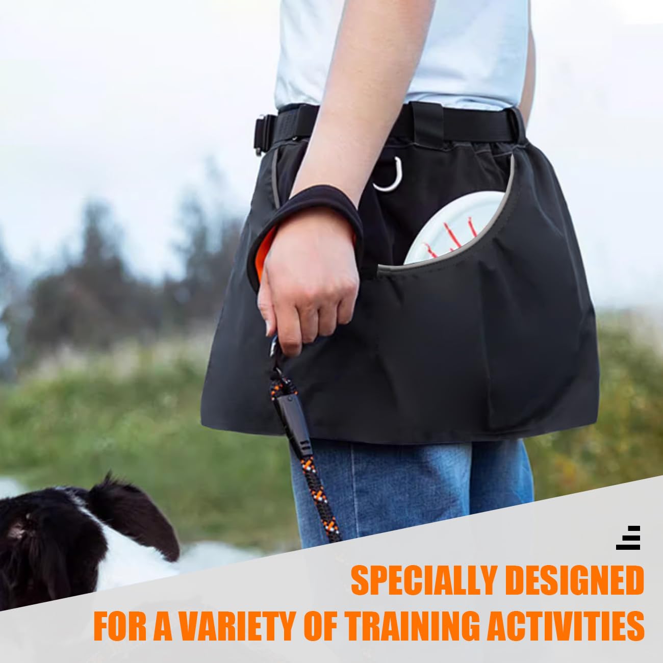 Grembiule da addestramento per cani con tasche multiple e cinturino in vita Pantaloni da addestramento regolabili per cani Pantaloncini impermeabili per addestramento cani Abbigliamento per