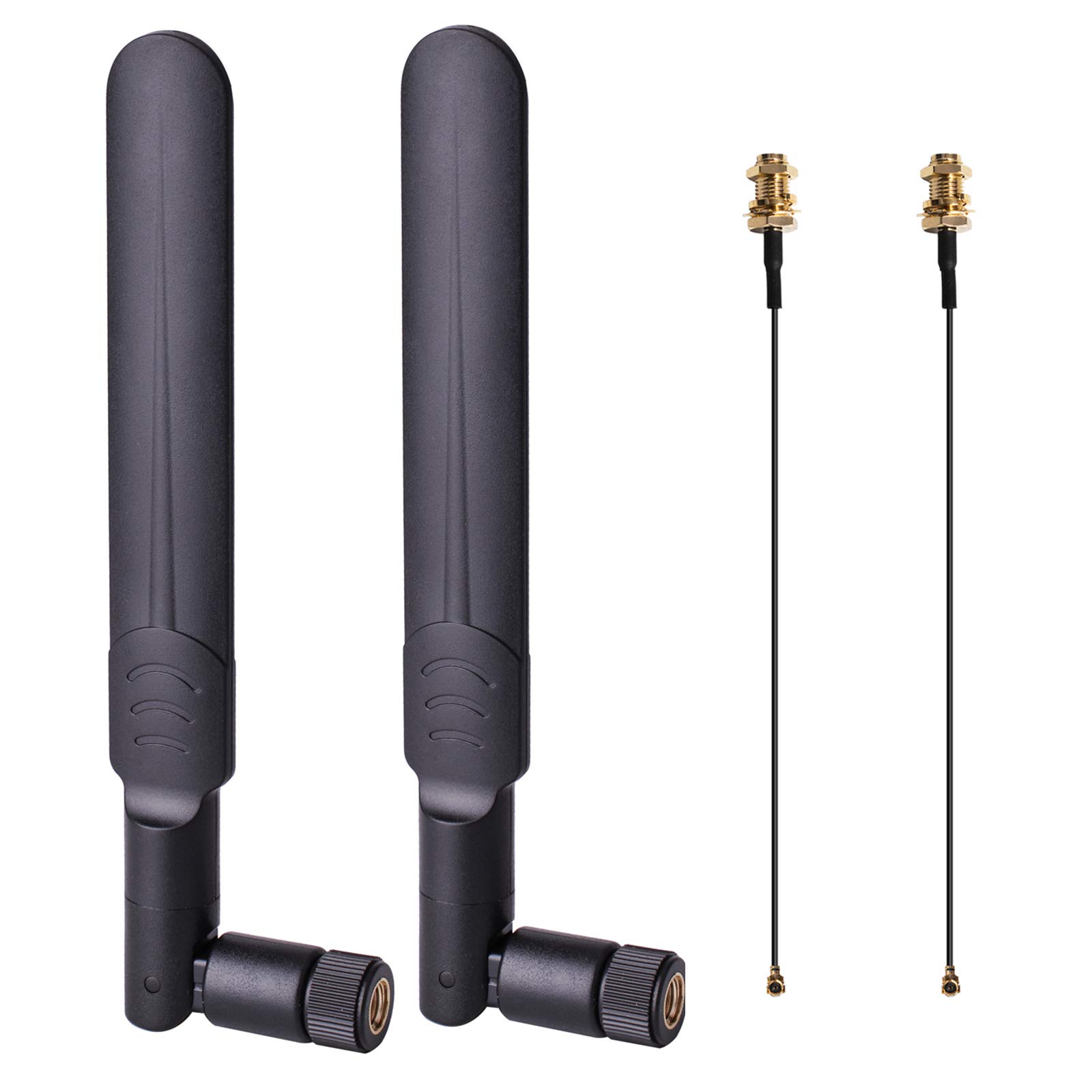 2 x 8dBi WiFi RP-SMA Male Antenna 2.4GHz 5.8GHz Dual Band