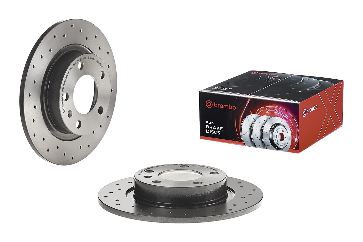Brembo Xtra 08.9460.3X - Disco Freno Forato Posteriore, Set di 2