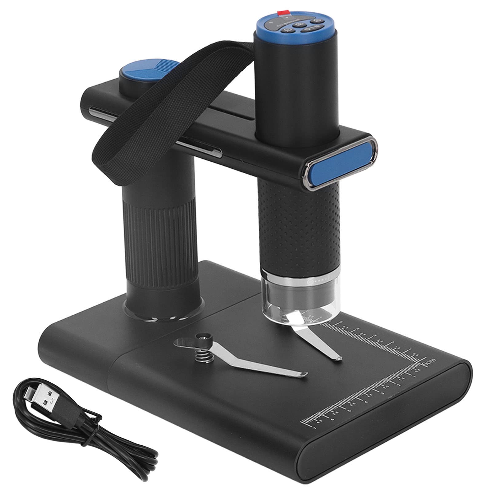 FTVOGUE Microscopio Digitale WiFi, Fotocamera Portatile per Microscopio per Telefono Cellulare da 2 MP con Supporto, Zoom da 50 a 1000X, Immagine 1080P, Batteria Integrata da 800 MAh per PCB Pelle