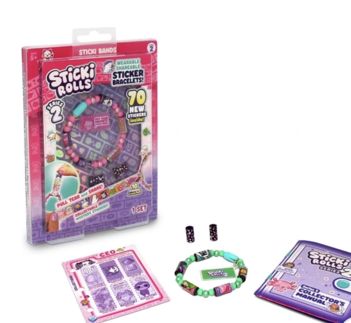 Sticker Bracelet Making Kit with Beads, Stickers & Collector's Manual