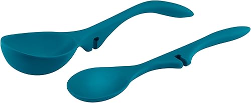 Miniatura 3 de Rachael Ray Herramientas y artilugios de cocina antiadherentes Lazy SpoonLazy Ladle Set, 2 piezas, azul marino, pequeño - 46834