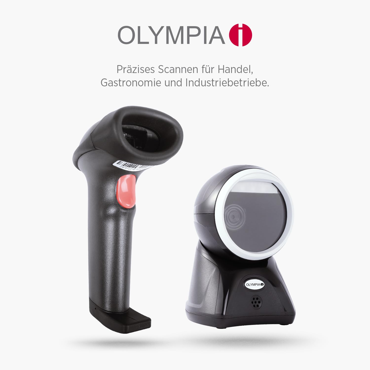 Olympia LS 6100 2D LED Barcode Scanner | Hochpräziser Handscanner mit USB | Schnelles Scannen von 1D & 2D Codes | Robuster Barcode-Scanner für Handel, POS & Industrie | Scannen in jeder Umgebung