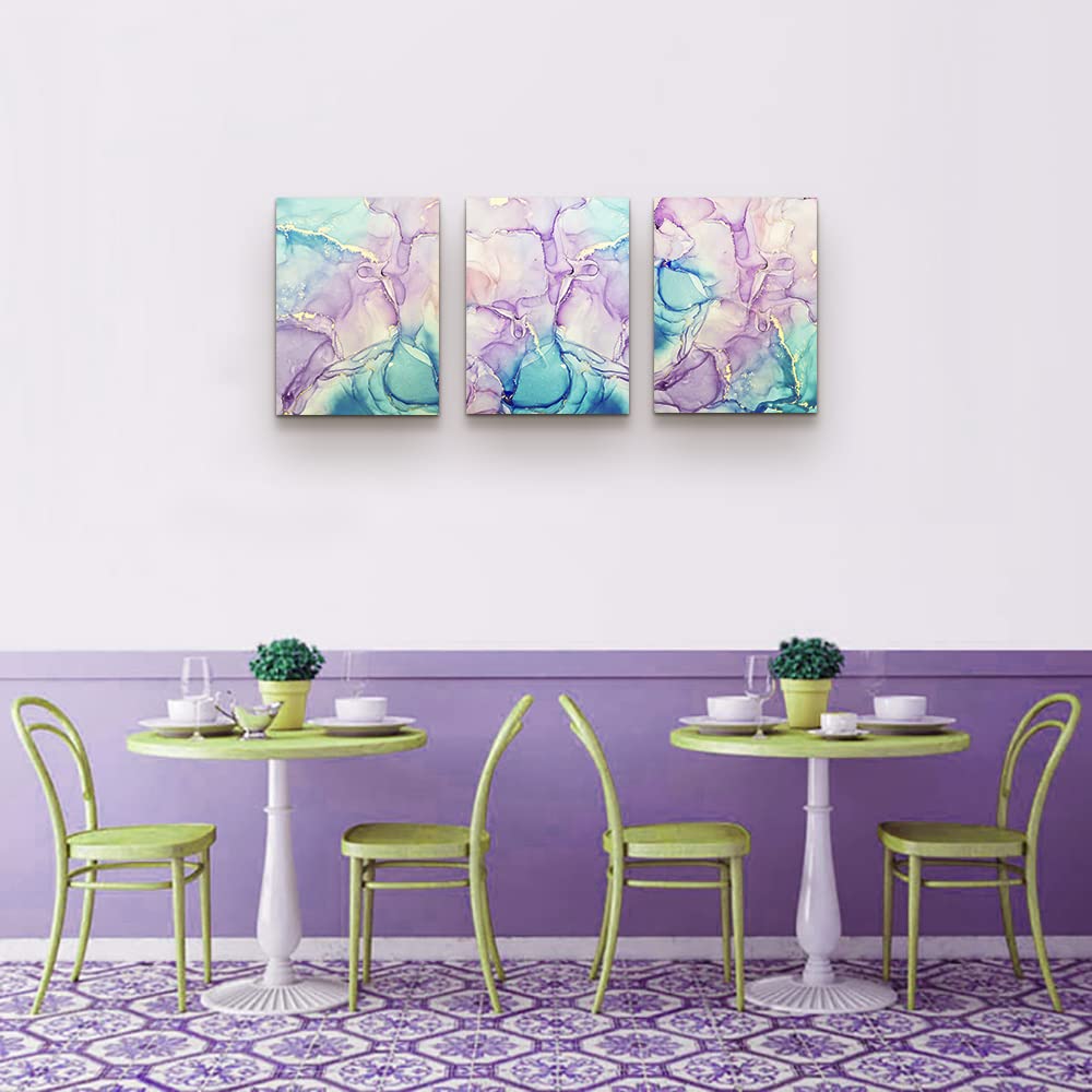 DZRWUBHS Wall Art - 3 Piece Abstract Canvas Prints - Modern Home Decor for Living Room, Bedroom, Office - 12x16in