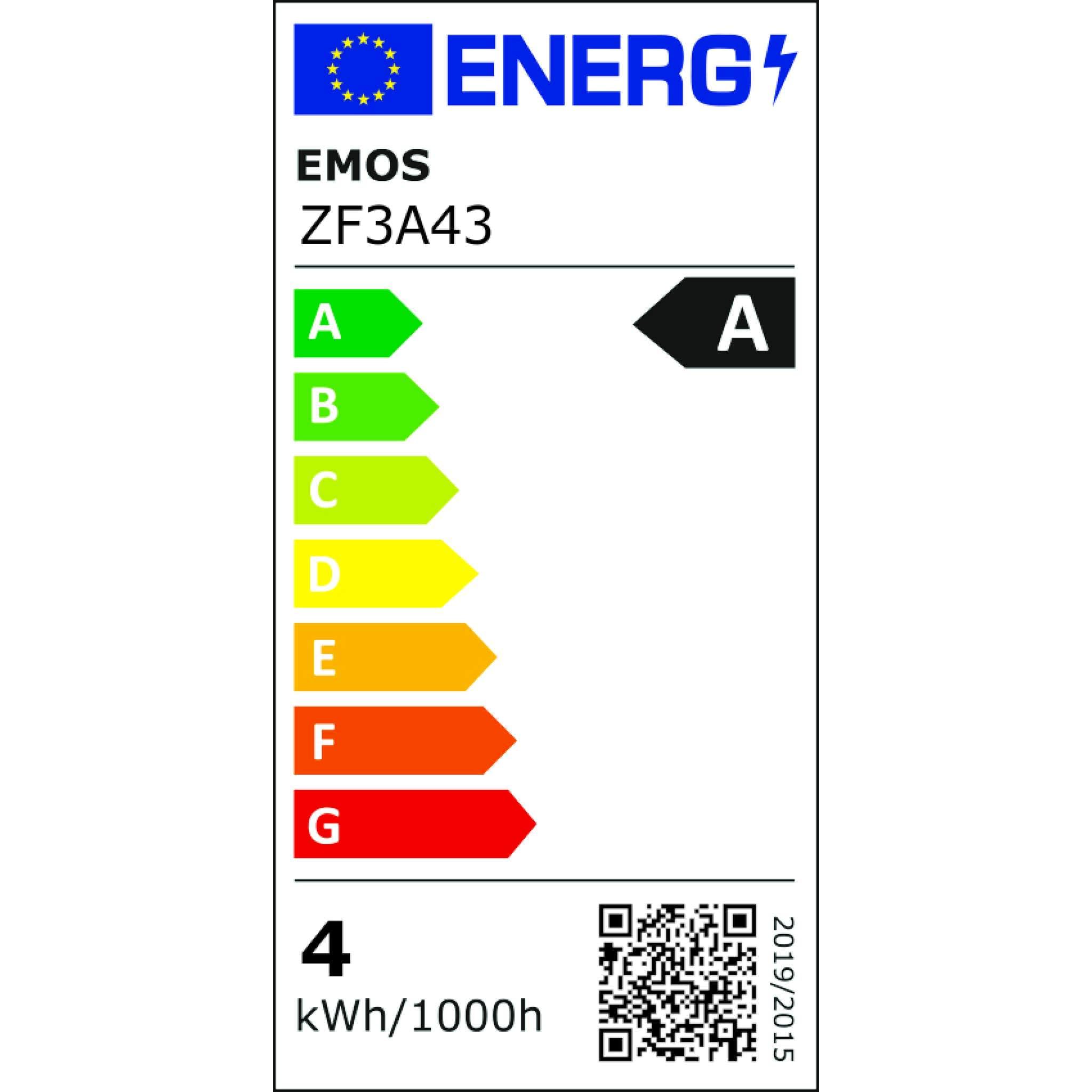 EMOS Żarówka LED Edison Candle, zamiennik żarówki 3,8 W do żarówki 60 W, klasa A, oprawa E14, jasność 806 lm, neutralna biel 4000 K, długa żywotność 50 000 h, CRI min. 80, kąt świecenia 360°