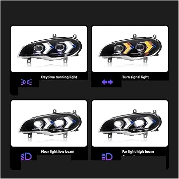 Front headlight assembly For BMW For X5 E70 Headlight 2007-2013 Car Lights LED Projetor Head Lamp Daytime Running Light Automotive Accessories Headlamp assemblys(For 2011-2013)