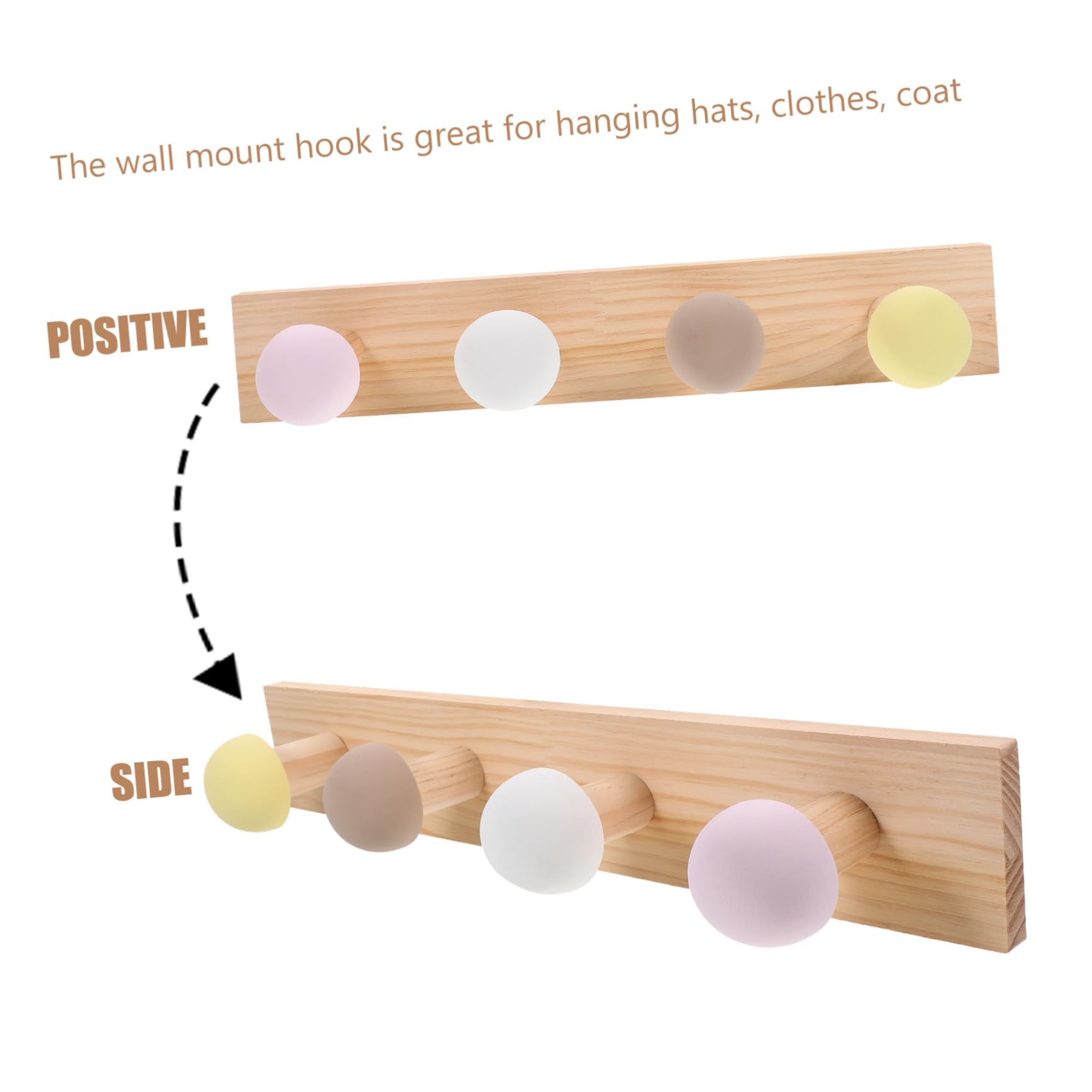 Zerodeko 4 Ensembles De À Boule Semi-Circulaire Crochet pour Serviette De Salle De Bain Crochet pour Chapeau Porte-Vêtements Robuste Décoration De Bureau Mural