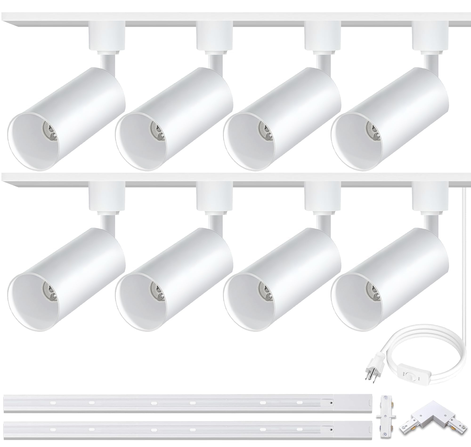GU10 Track Lighting Heads - 2 Heads, White -9 GU10 Track Lighting Heads - 2 Heads, White -9