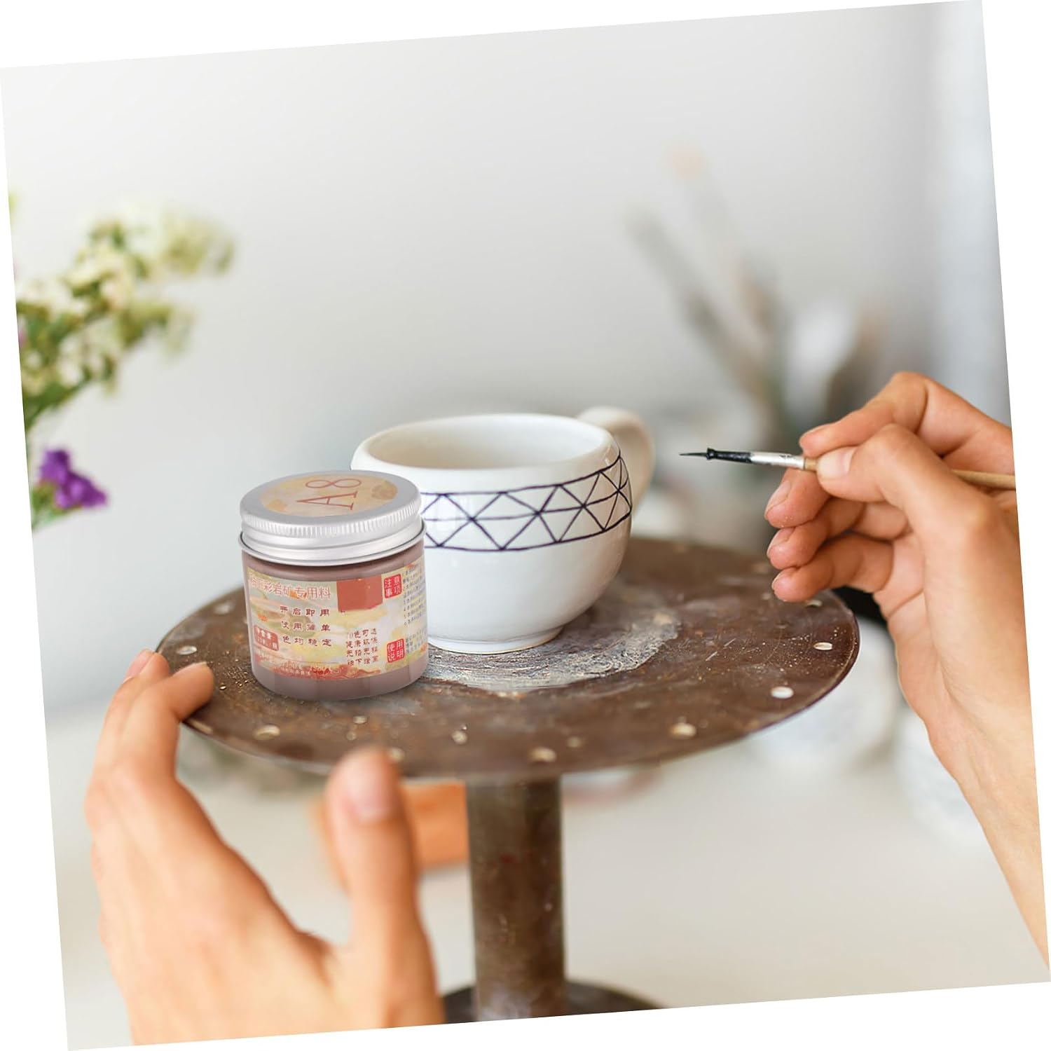 Ceramic Painting Under-glaze Pigment for Beginners, 120ml Brown