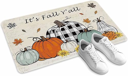 Vista 173 de Tapete de Feliz Navidad, tapete antideslizante para puerta delantera, baño, cocina, dormitorio, patio, entrada, 16 x 24 pulgadas, rojo, negro y verde