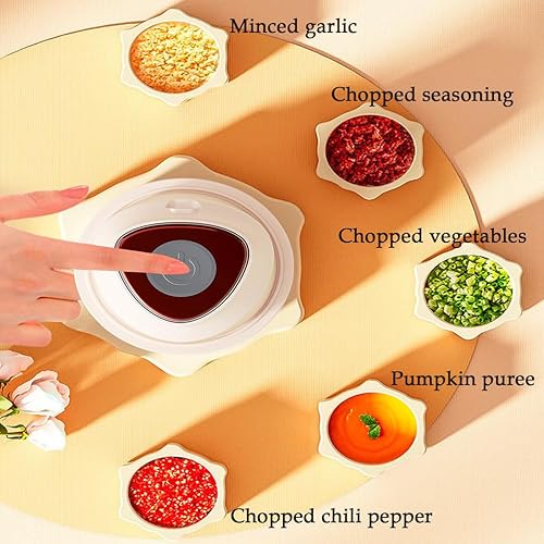 Miniatura 5 de Procesador de alimentos para bebés, picadora de carne con cuenco de vidrio, con cuchillas de acero inoxidable, control de un solo toque, los