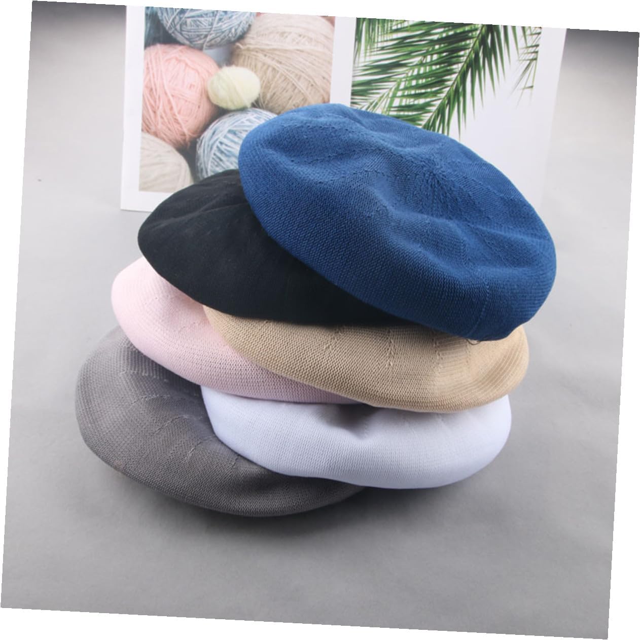 Summer Beret Sun Protection Hat for Women, Lightweight Painter Berets Cap in Grey, Breathable Spring Summer All-Match Sun Hat for Outdoor Use
