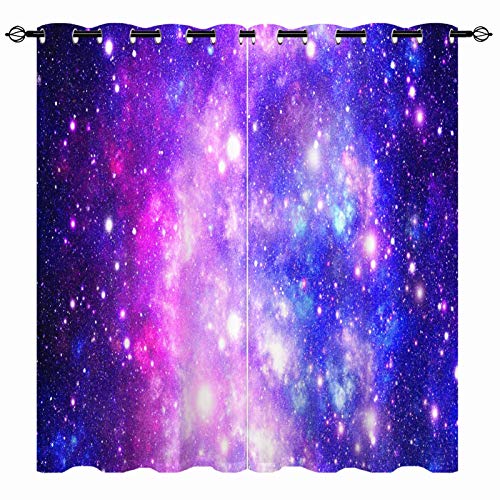 Cortinas opacas térmicas infantiles con diseño del espacio para regular temperatura 2