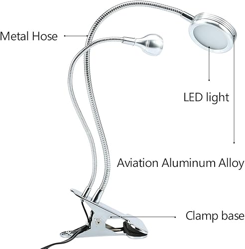Miniatura 2 de Lámpara de escritorio portátil de maquillaje 2 en 1, estación de mesa de tatuajes, luz LED USB ajustable sin sombras, estación de mesa de tatuaje