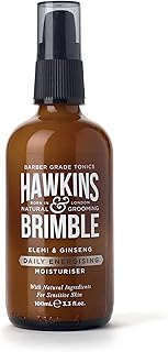 Hawkins & Brimble - Mens Face Moisturiser, 100ml - Daily Energising Face Moisturiser for Dry Skin, Hydrating & Sensitive Skin with Natural Ingredients - No Parabens/Animal Testing