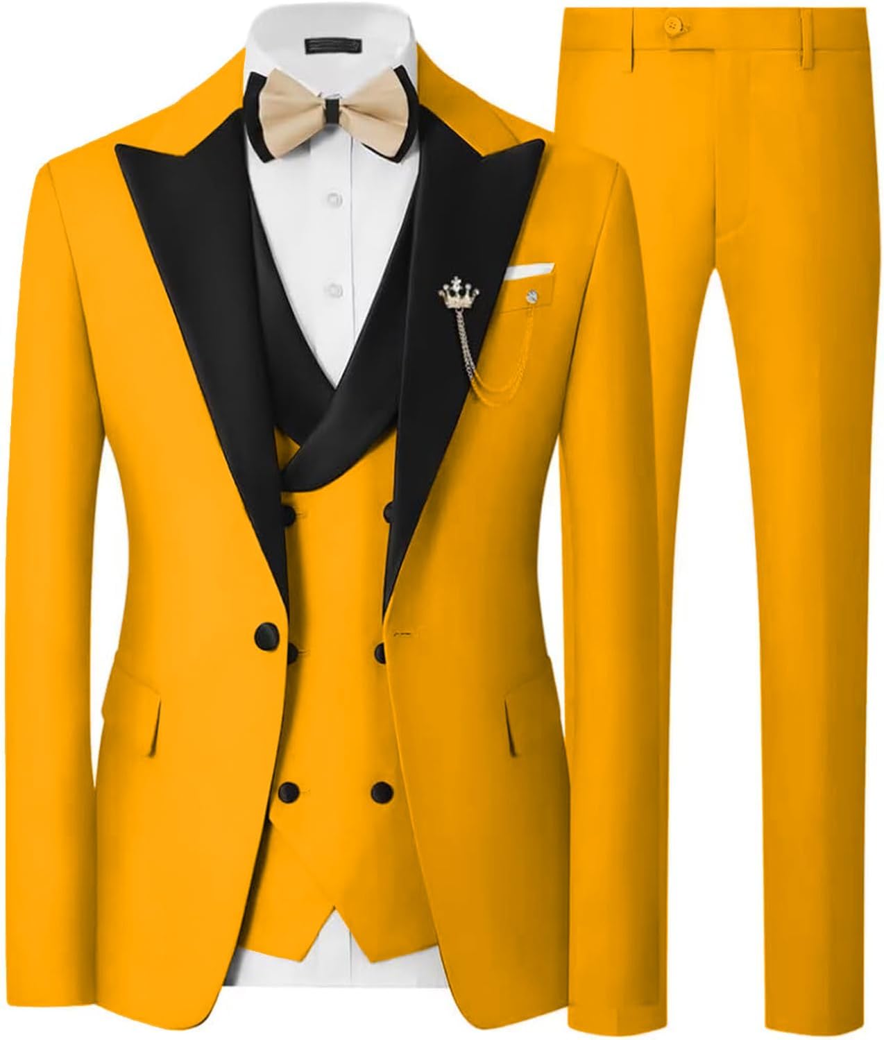 Sxfashbrd Men's Suits Jacket Slim Fit 3 Piece Set Blazer Jacket Dalily Business Tuxedo Groomsmen Casual for Wedding