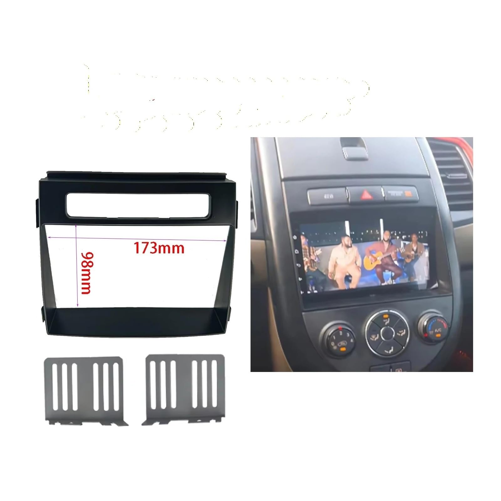 Mascherina Autoradio Cornice Stereo 2 DIN per KIA per Soul 2011 2012 2013 Radio Frame Stereo Pannello Ricambio GPS Dvd Android Kit Installazione Audio Fascia Copertura