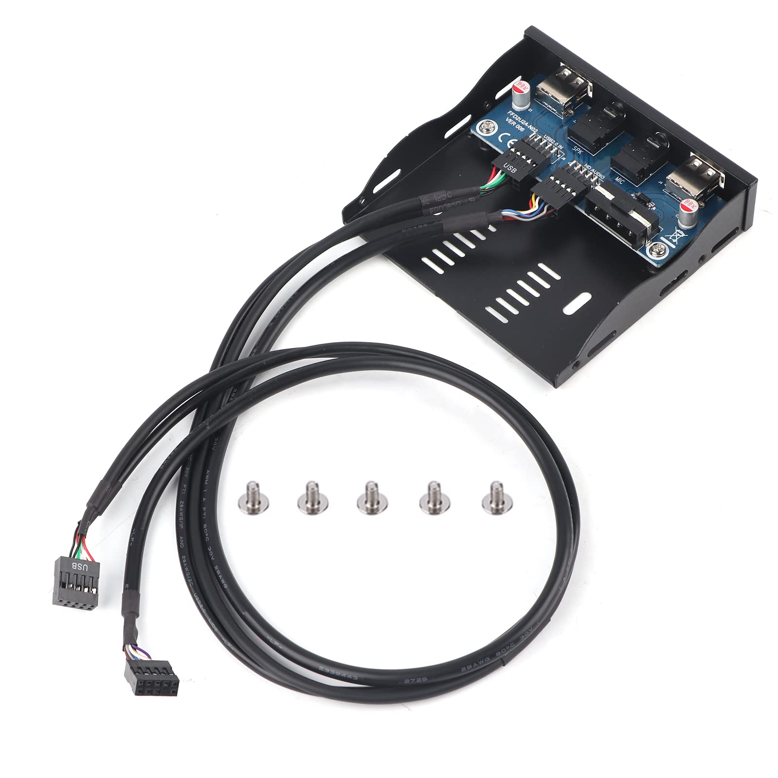 3.5 Panneau Avant Panneau Avant du PC Lecteur de Carte Interne 3.2 15 × 11 × 3 Usb2.0 Hdaudio Floppy Panneau Avant 3.5 Interface 9 Broches à 2 Usb2.0 avec Micro Audio