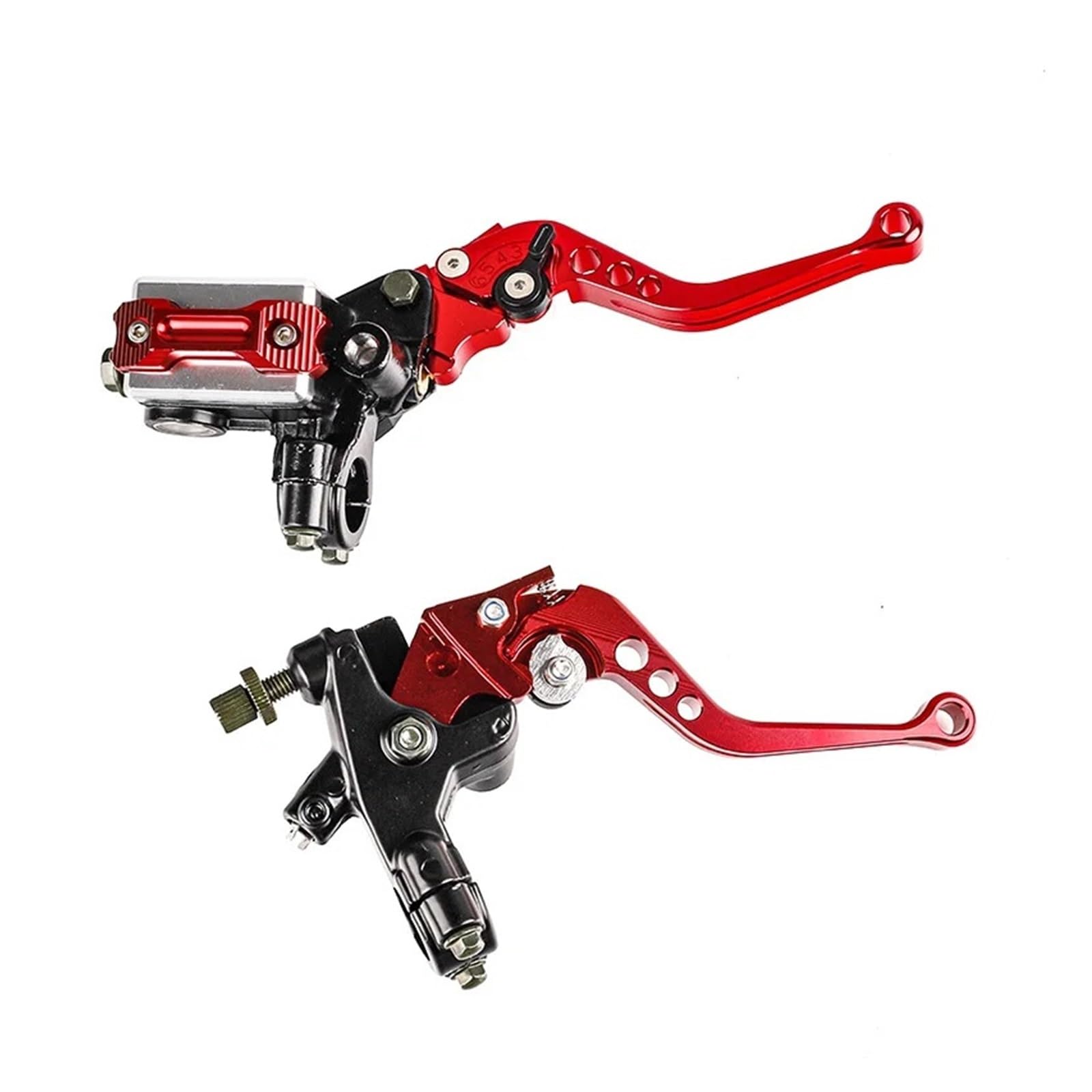 Leva frizione freno moto Accessori per moto per pompa superiore modificata Freno idraulico Pompa principale del freno Maniglia in alluminio(Giallo)