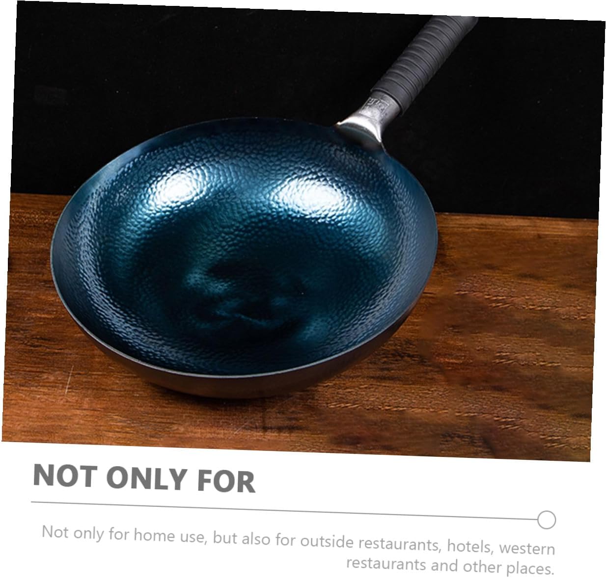 Luxshiny Hand-forged Iron Wok Pan for Gas and Induction Stove Traditional Uncoated Non-stick Frying Pan with Handle for Home Stir-fry and Grilling