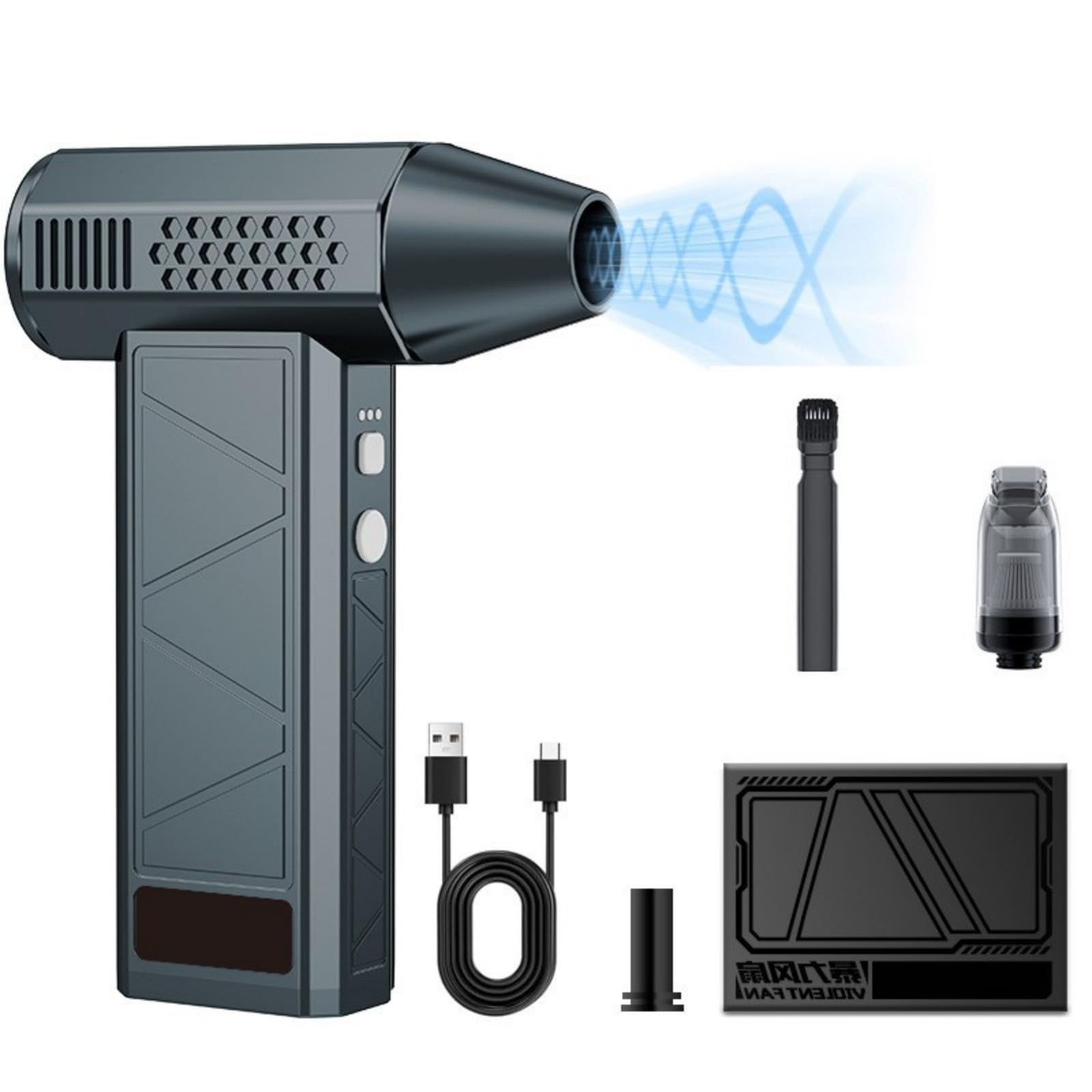 Duster portatile con 3 modalità di velocità, 130000 giri/min, alta nitidezza per la pulizia del computer, per computer e manutenzione elettronica, pulizia della polvere portatile e dispositivi