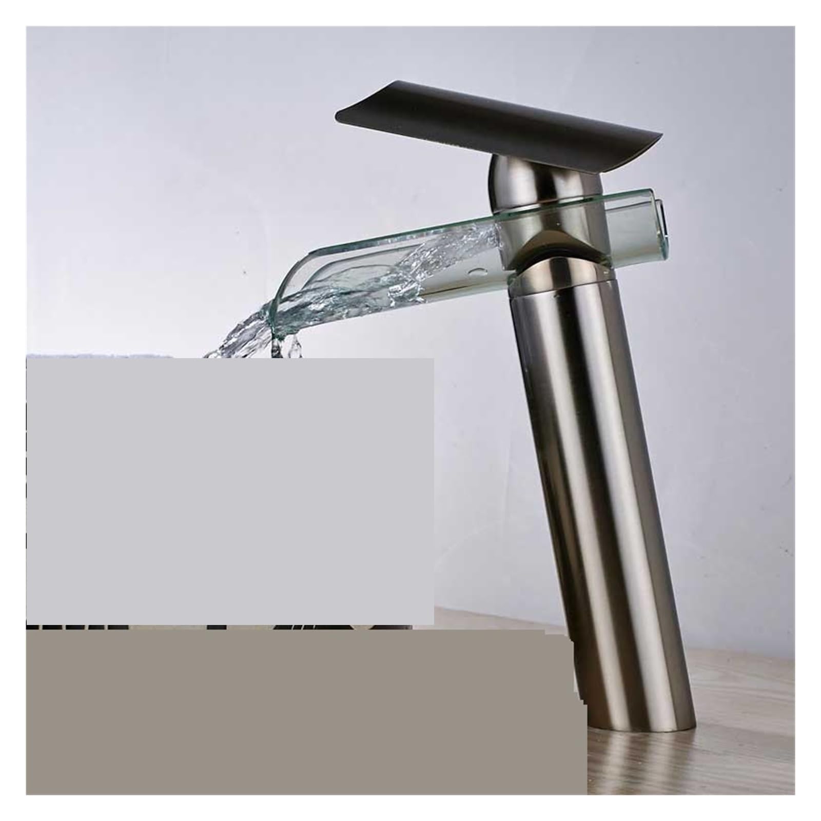 Robinet de lavabo cascade en verre pour salle de bains familiale moderne