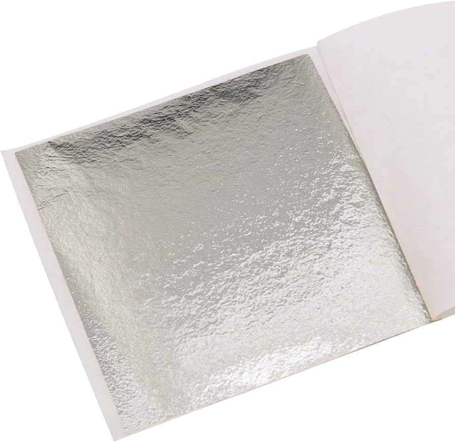 A.S.K Vark - 100 Sheets Silver Leaf | 8 x 8 cm | Italian B Silver Foil Paper Imitation Leaf Foil | for Gilding, Arts, Crafts, Decoration, Project Painting - 3 Inches by 3 Inches | 100Pc-image-18