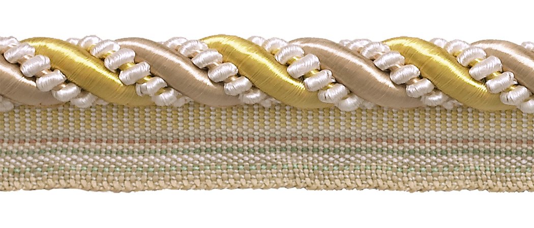 Cordon passepoil de 24,7 m or et ivoire Imperial II pour haute couture