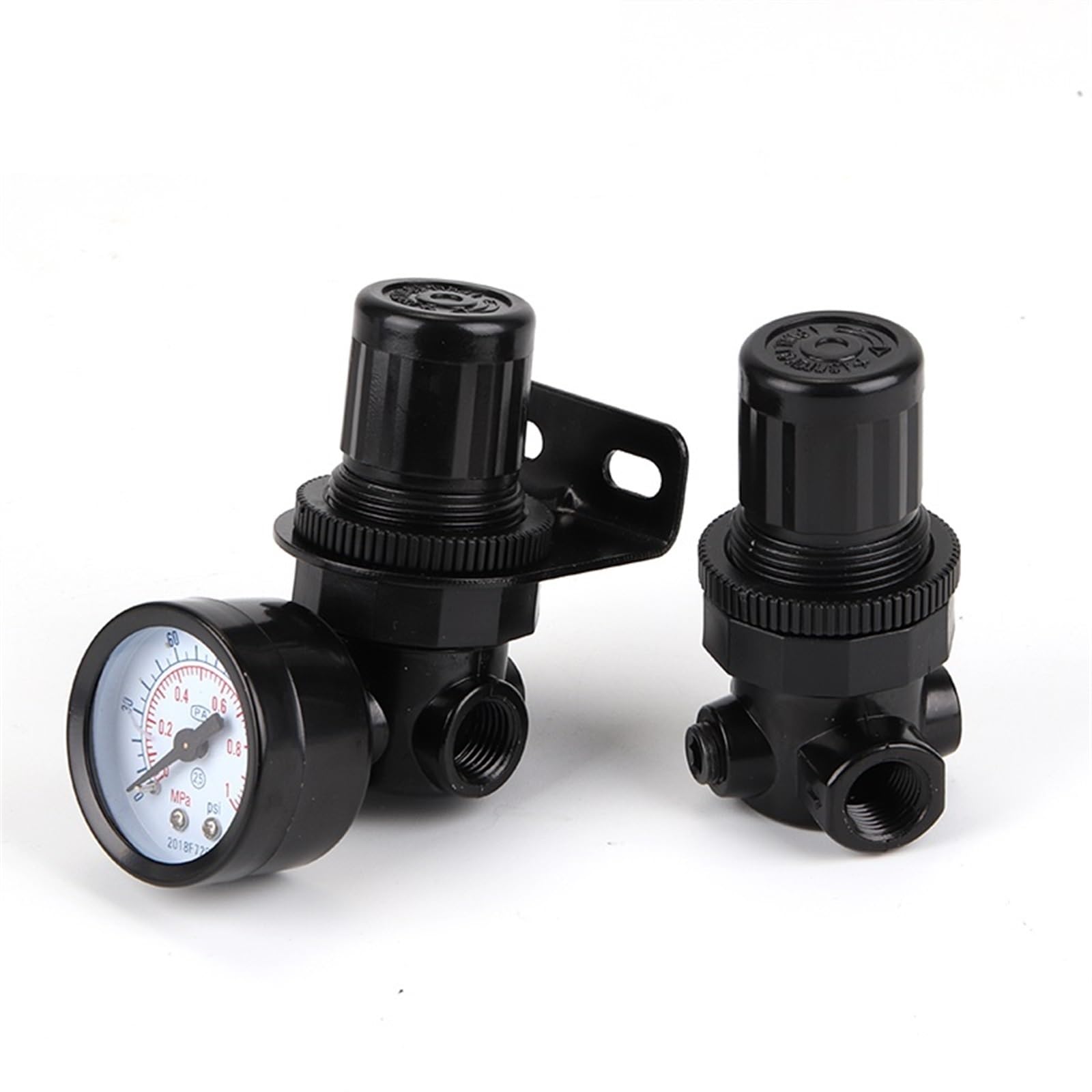 NAR-200-RNKG G1/4 Valvola di regolazione della pressione pneumatica Riduttore R07 Regolatore con manometro e staffa in lega di zinco NAR200 1 pz(NAR200 Gauge Bracket)