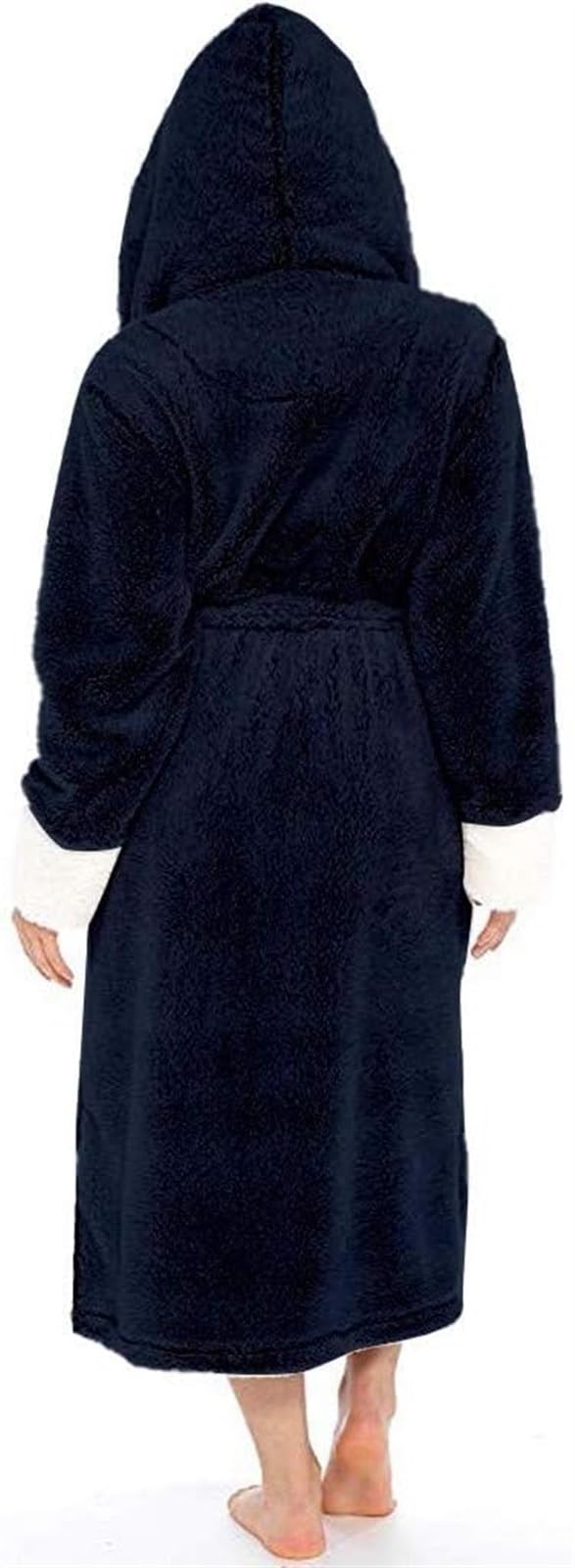 Szlafrok Poranny Plus Size Fuzzy Fleece Robe Damska Piżama Miękkie, Lekkie, Ciepłe Szlafroki Z Kapturem Odzież Domowa