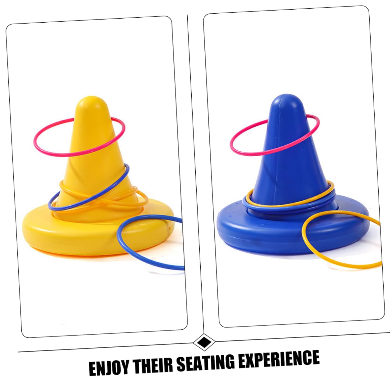 HOOTNEE 1 Set Physical Training Tool of Unique Balance Stool Rings Interactive Toss Game for Hand Eye Coordination Fun Parent Play Versatile Exercise Equipment