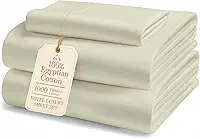 LANE LINEN Jogo de lençol solteiro extra longo 100% algodão egípcio - 1000 fios, macio e confortável, resistente ao desbotamento, certificado Oeko-Tex, lençóis de algodão produzido sustentavelmente GG
