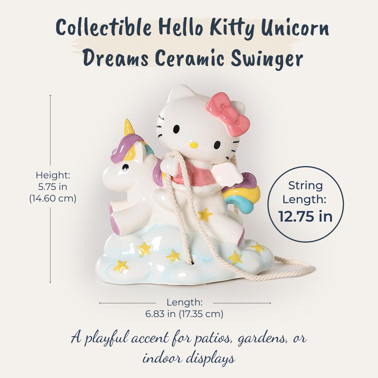 Amazon.com: Blue Sky Clayworks Hello Kitty Unicorn Dreams Garden