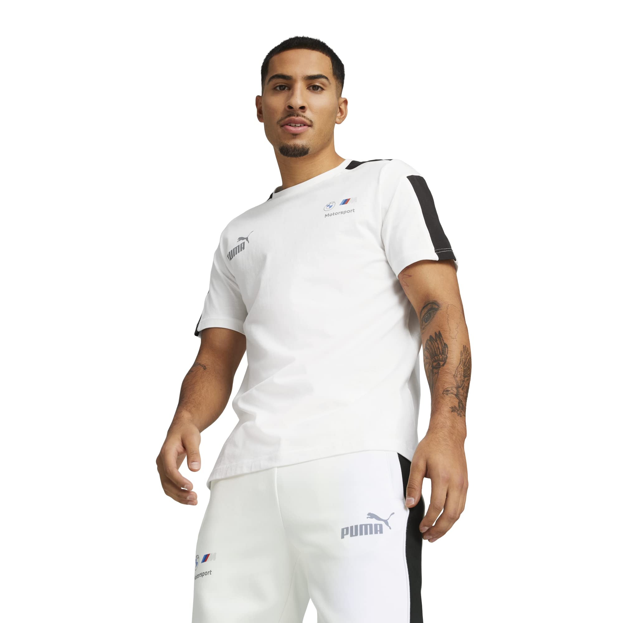 PUMA Men's BMW M Motorsport T7 T-Shirt, White 23, XXL