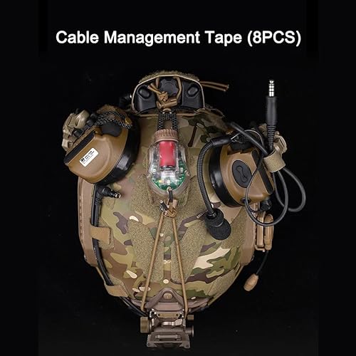 Miniatura 3 de 8 unids táctico auricular intercomunicador cable organizador batería titular NVG arnés de cable para casco equipo táctico accesorios