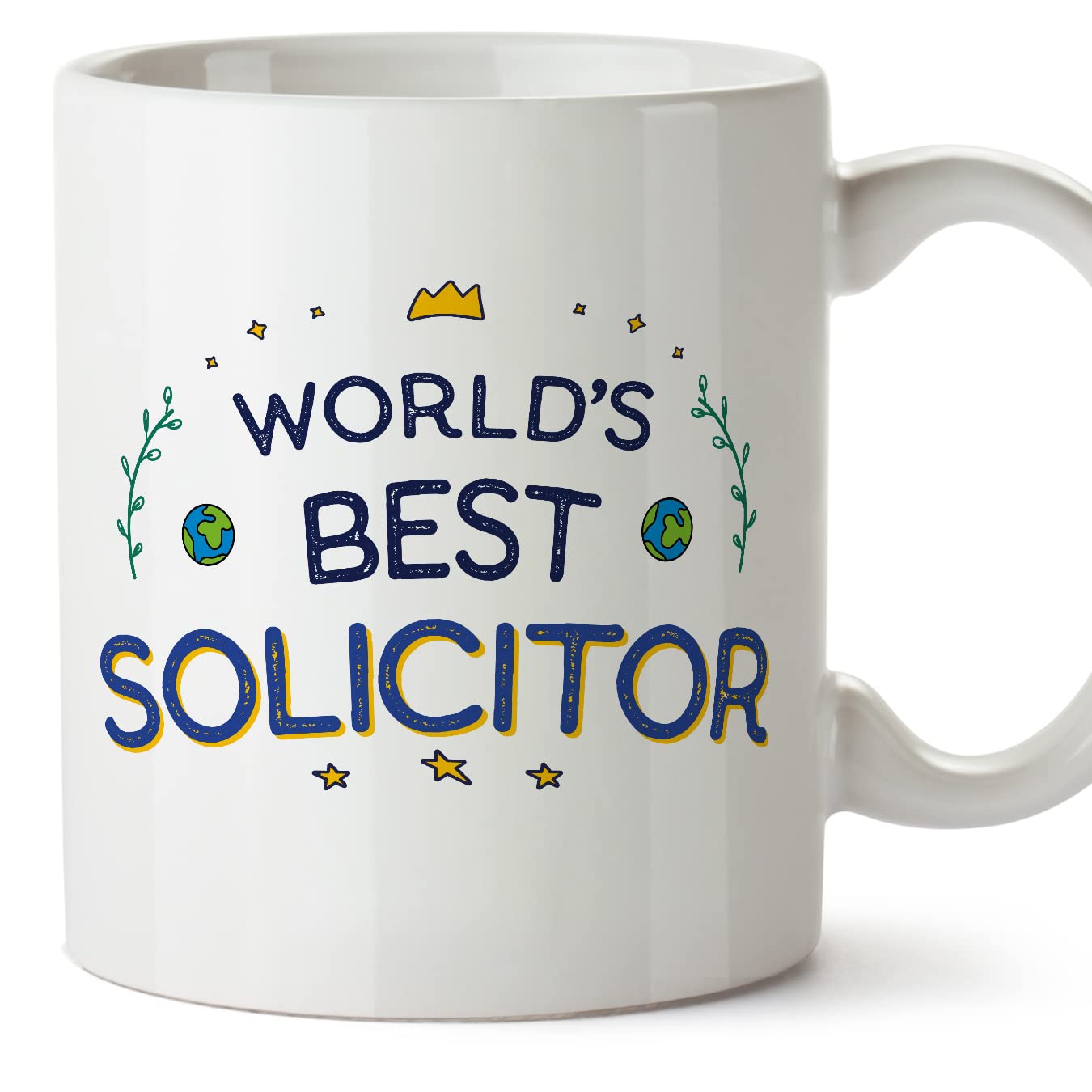 MUGFFINS Solicitor Mug - in English - World's Best - Funny Gift for Colleagues - Ceramic 11oz Mug โ image 1