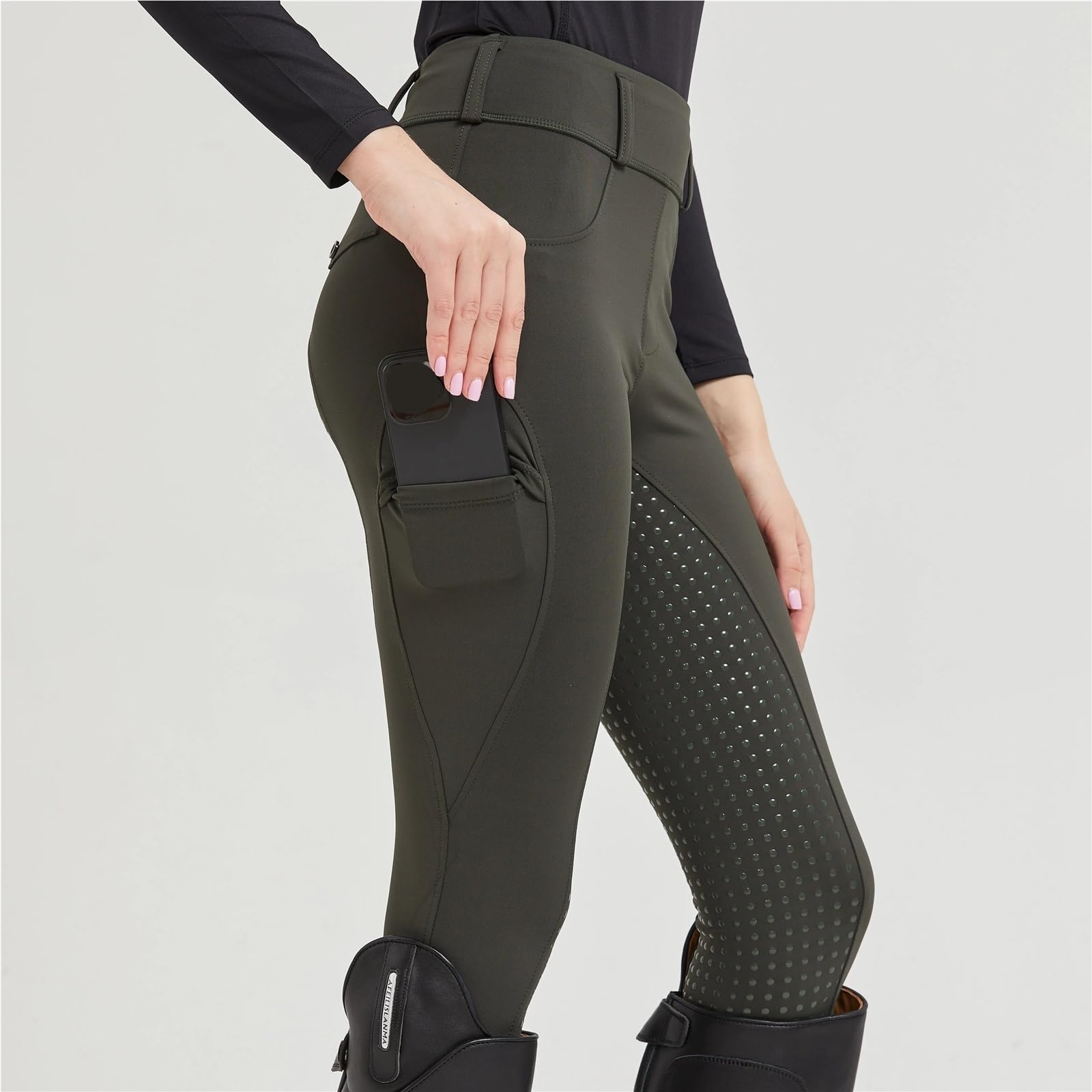 Pantalones de equitación Silicona Antideslizantes, Secado rápido y Ajustados, for exámenes ecuestres para Ciclismo Y Deportes