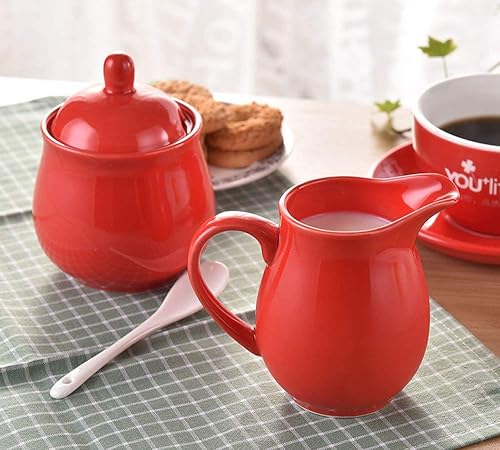 Miniatura 3 de FUYU Crema colorida de cerámica con mango, jarra de crema de leche de café