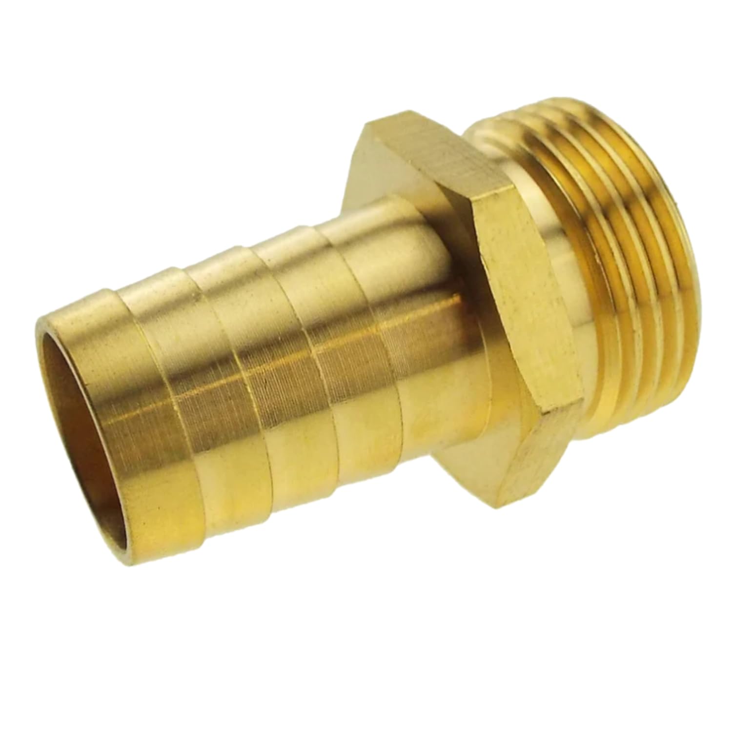 Brass Hose Tail Water Connector Barbed Male/Female Garden Taps Connection Accessories (1" BSPM - 3/4" Pipe)