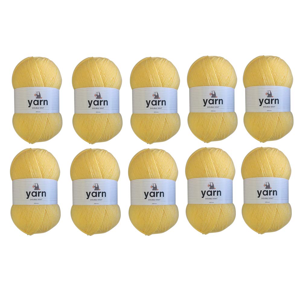 KORBOND DK Black Yarn - 100g Acrylic Wool - Lightweight, Hypoallergenic & Durable Double Knit Crochet Yarn Knitting Wool (290m Total) — view 107