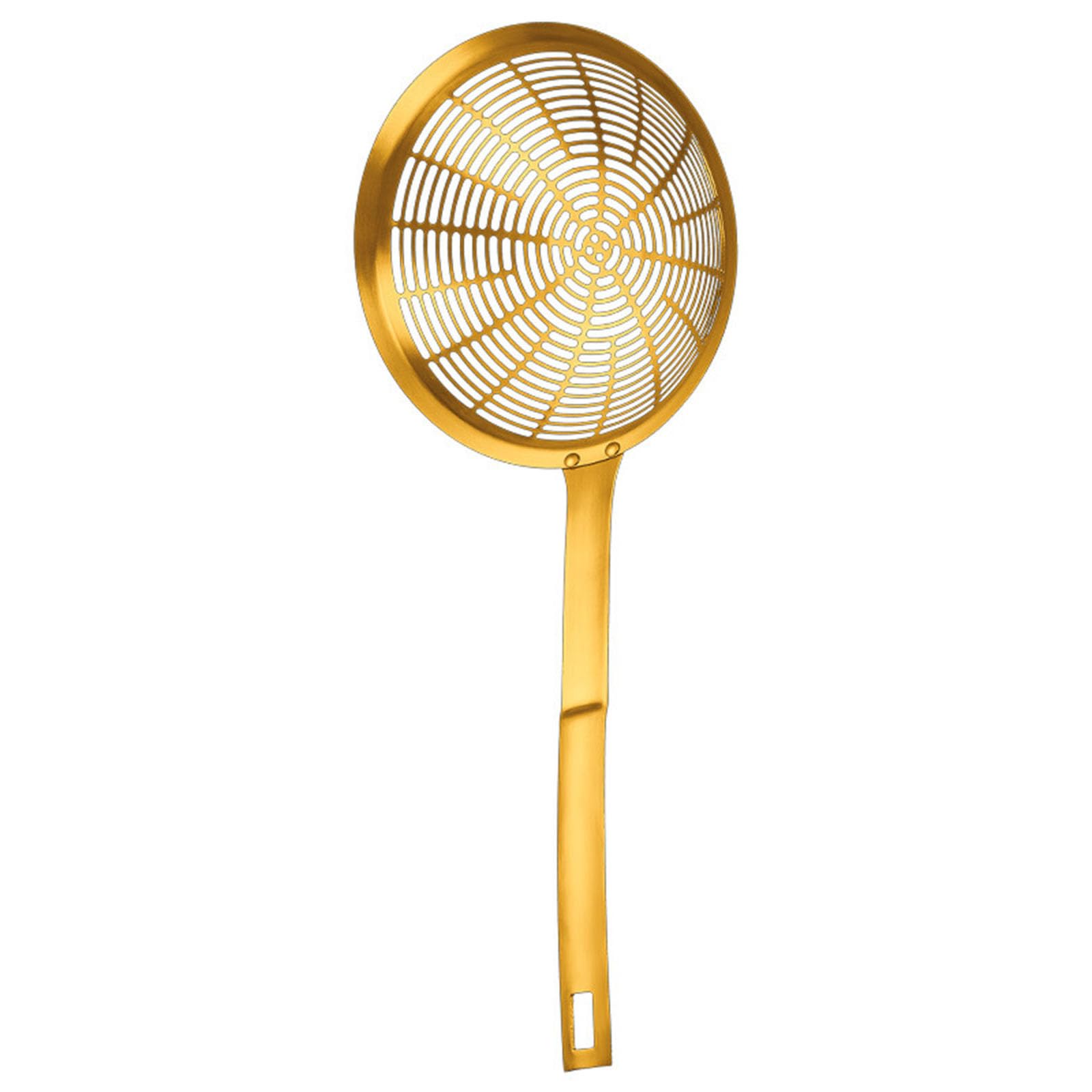 Jazuaiao Stainless Steel Skimmer Spoon with Handle Strainer Ladle Large Colander for Straining and Blanching Handle