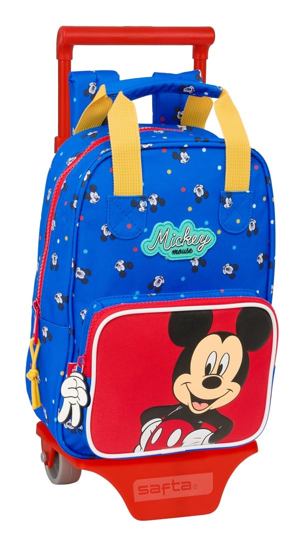 Safta Mini With Wheels Mickey Mouse Good Day Backpack One Size