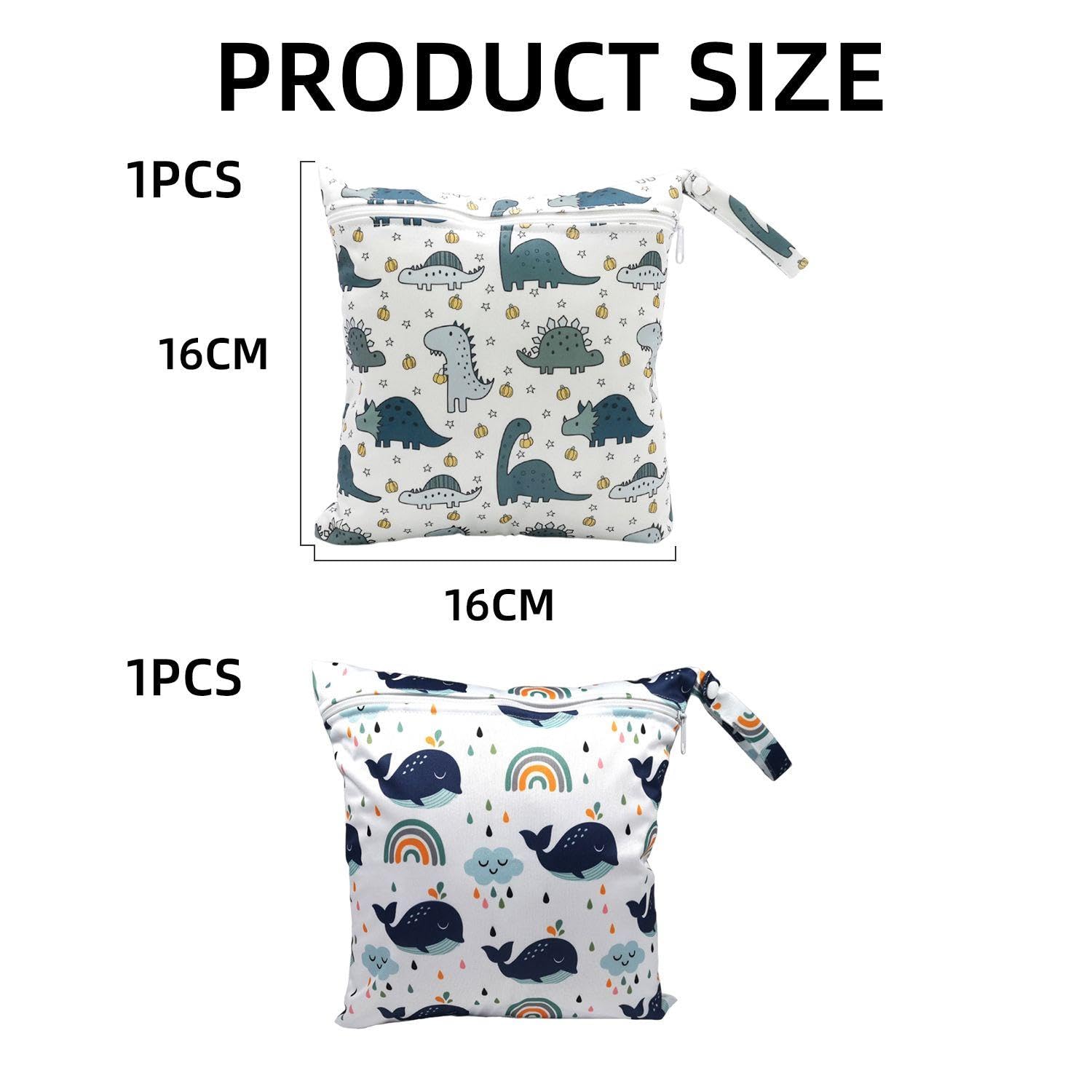 2 Pieces of Baby Product Storage Bags, Cartoon Print Storage Bags, Cute Graffiti Storage Bags, Portable Storage Bags - Image 2