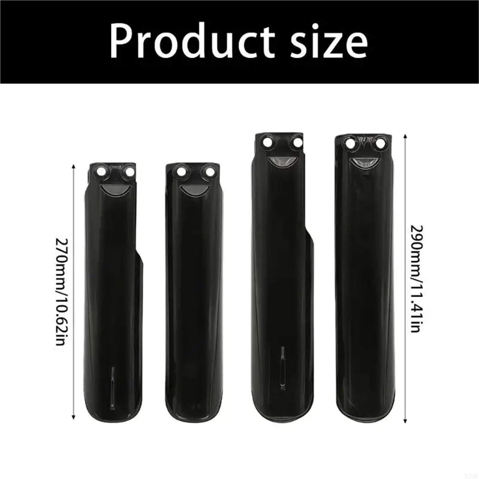 Adatto per moto da cross 125cc 150cc 250cc Resistente agli urti Protezioni forcella anteriore per Migliora la durata protezione forcella(White 290mm)