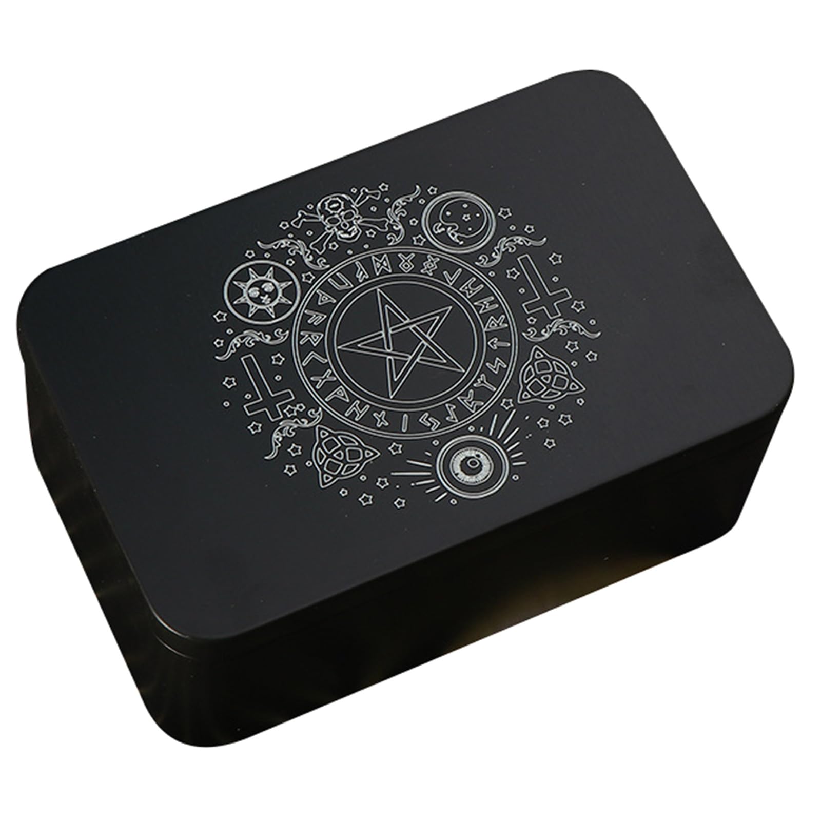 YWLUUOO Metal Gaming Card Box Playing Tarot Container Storage Case Packing Box Playing Card Empty Candy Storage Case