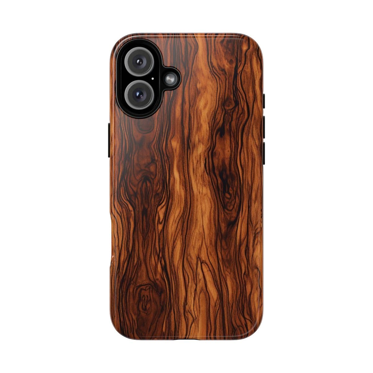 Coque rigide iPhone 16 Plus marron vernie à haute résistance