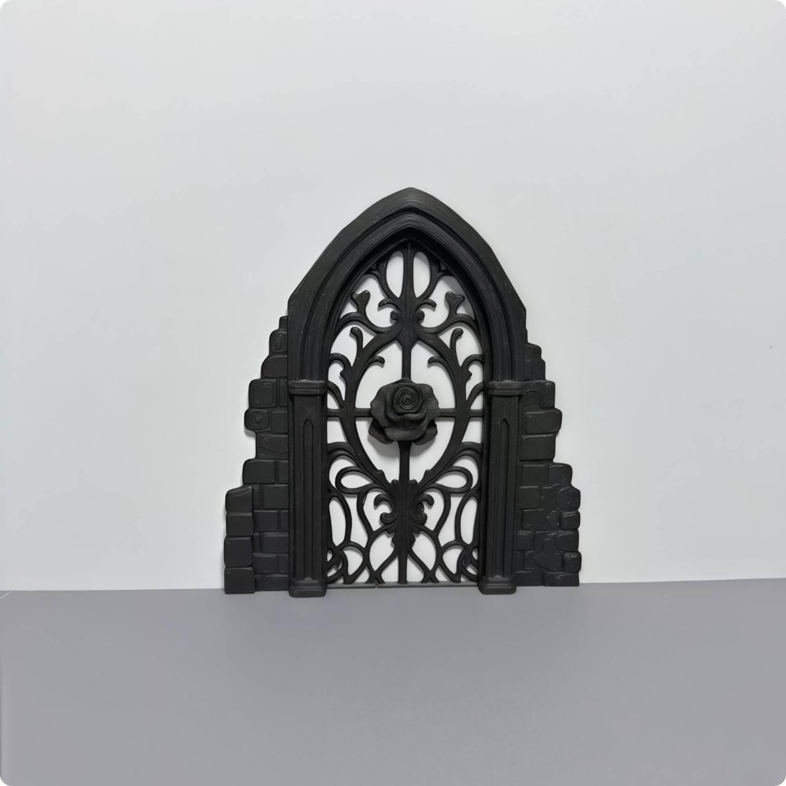 Arched Window Wall Decor Decor Ornate Gothic Arched Window Openwork Black-image-32