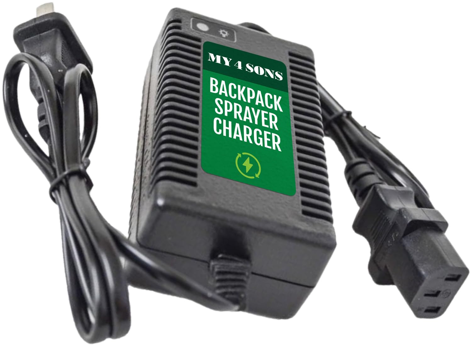 My4Sons Automatic Battery Charger Compatible with White Tank M4 Backpack Sprayer - Portable Power Supply Charge Maintainer - Power Adapter for Lawn and Garden Maintenance, Water Pressure and More
