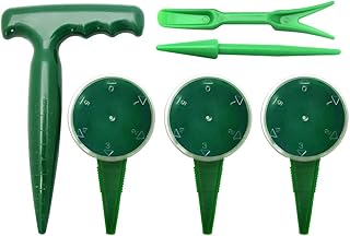 CoiTek Seed Sower, Seed Seeder Hand Garden Plant Dispenser Portable Hand Dial Sowing Seed Transplanting Widger and Dibber Gardening Seeder Tools 6 Pack